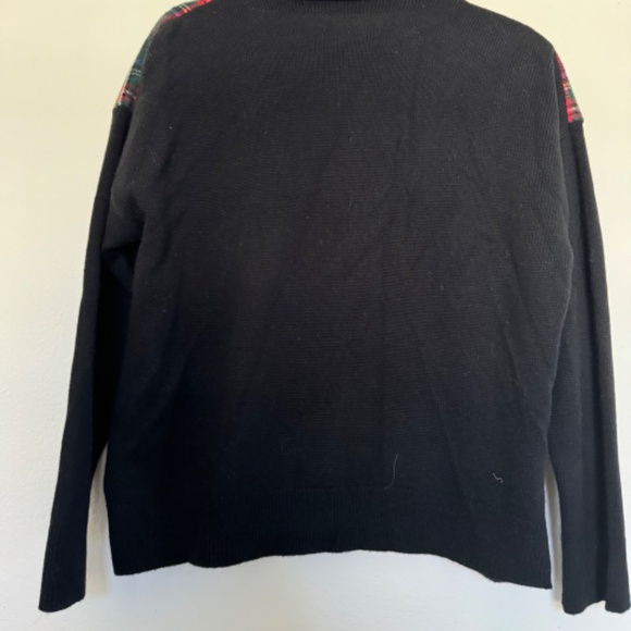 NEW THE GREAT Fire Side Wool blend cardigan in hearth tartan plaid M - Picture 5 of 8